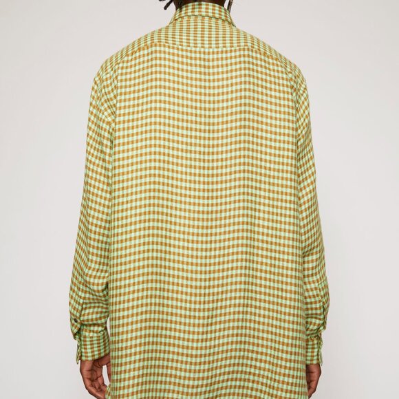 BNWT SS20 ACNE STUDIOS CHECKED LINEN SHIRT 50 & 52 - Picture 12 of 13